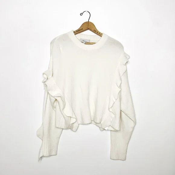 3.1 Phillip Lim | Cream Ruffle Sweater - Picture 4 of 8